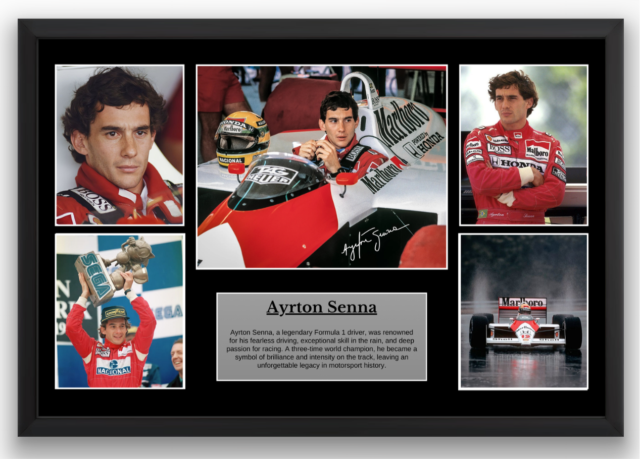 Ayrton Senna Poster – 4K Premium Picture with Frame & Autograph