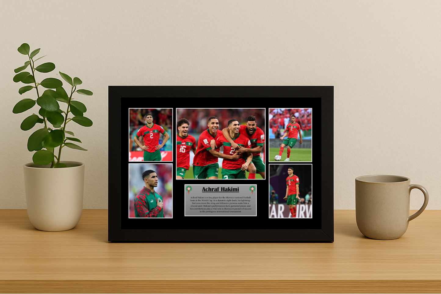 Achraf Hakimi Poster – 4K Premium Picture with Frame & Autograph