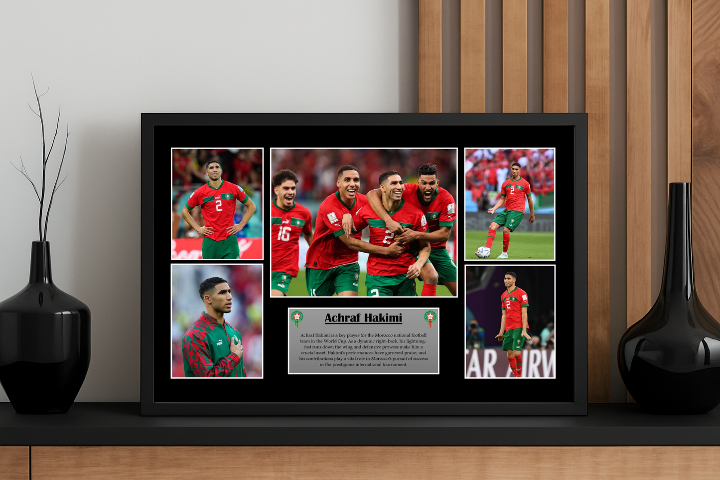 Achraf Hakimi Poster – 4K Premium Picture with Frame & Autograph