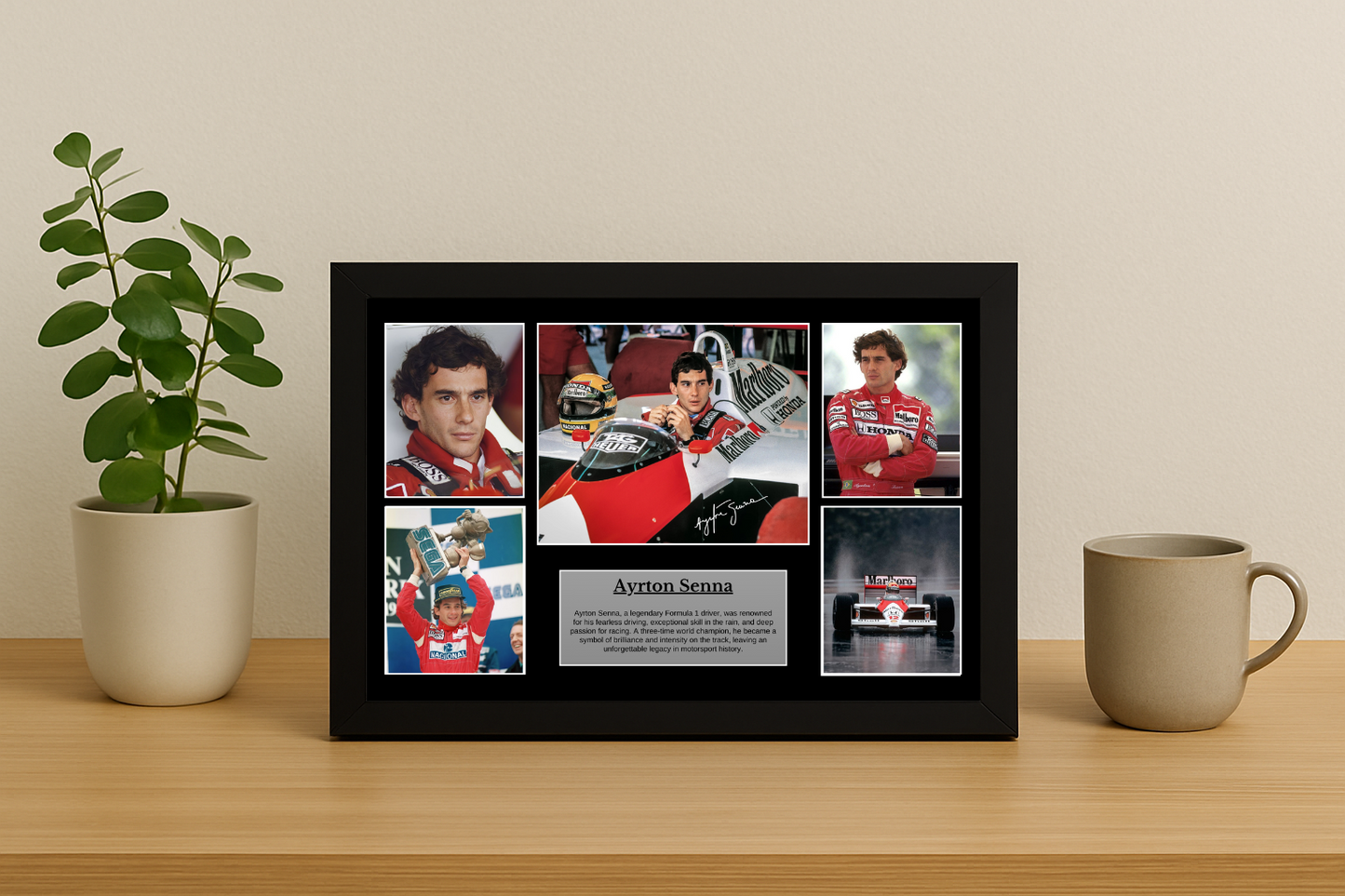 Ayrton Senna Poster – 4K Premium Picture with Frame & Autograph