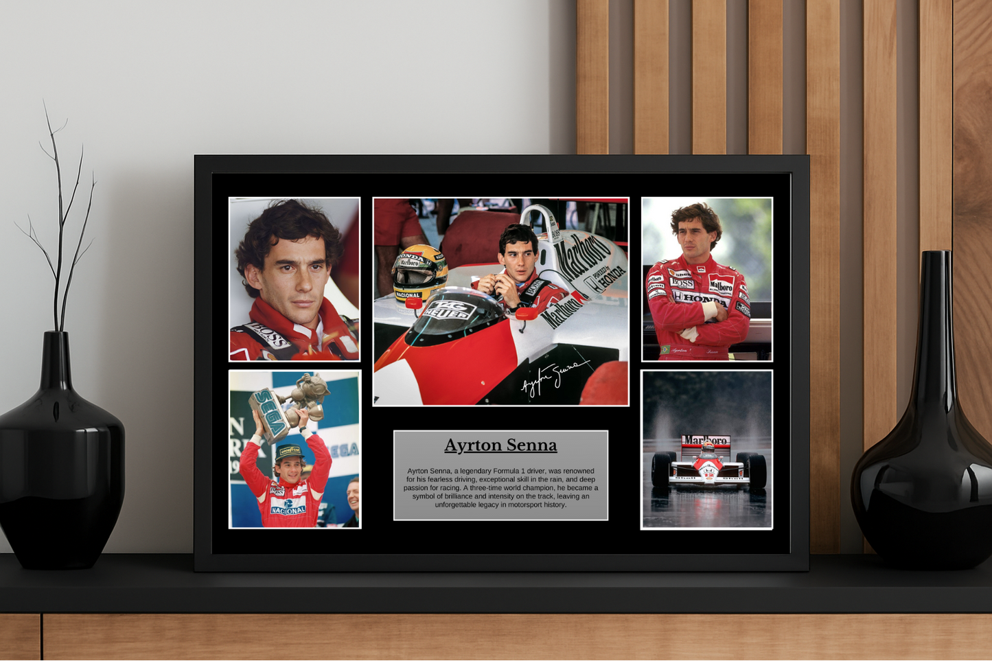 Ayrton Senna Poster – 4K Premium Picture with Frame & Autograph